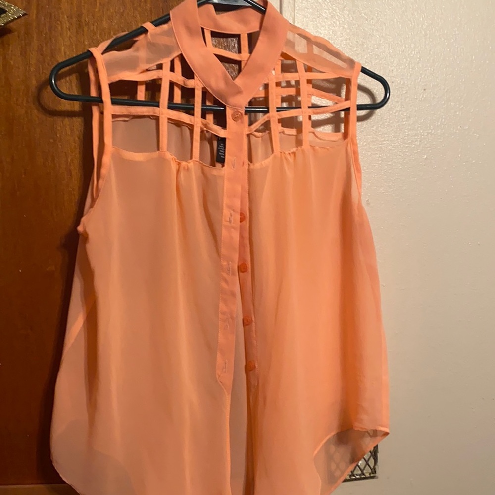 Peach color blouse size XL